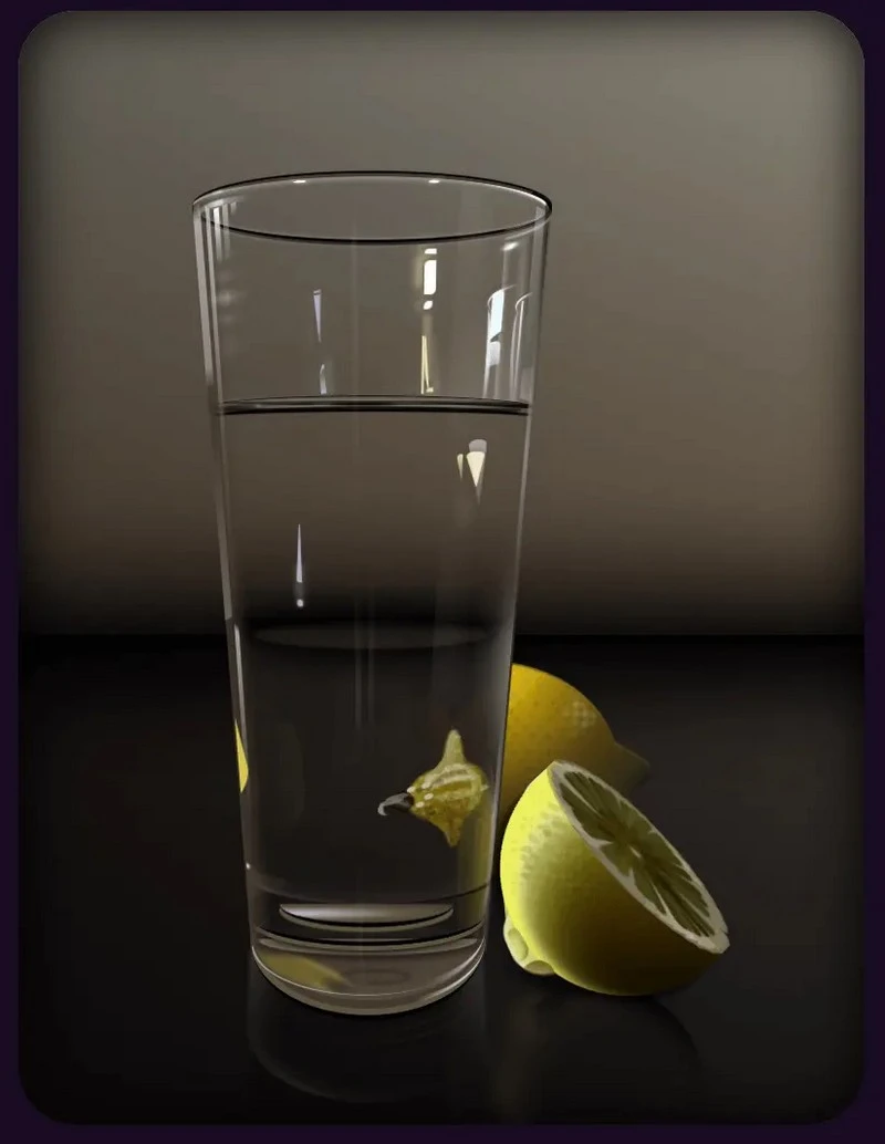 Thumbnail of Pure CSS Still Life - Water and Lemons